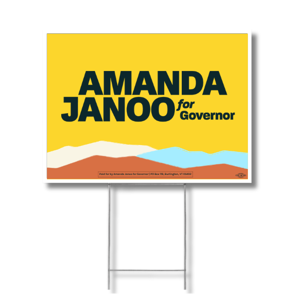 Amanda Janoo for Governor Yard Sign