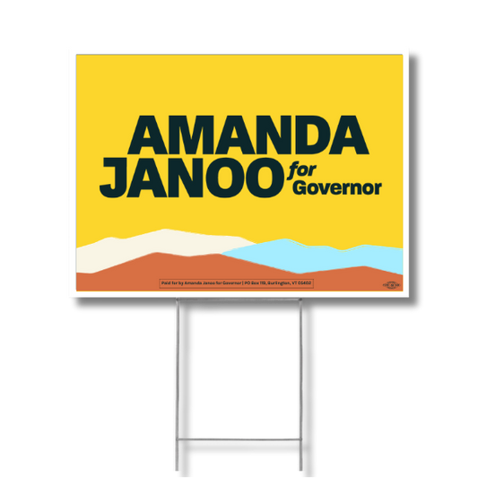 Amanda Janoo for Governor Yard Sign